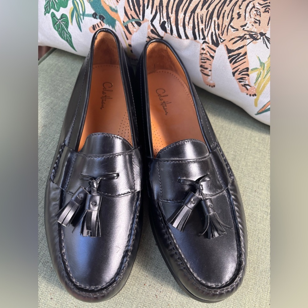 Cole Haan Men's Black Pinch Tassel Loafers Size 9.5 - Picture 2 of 6